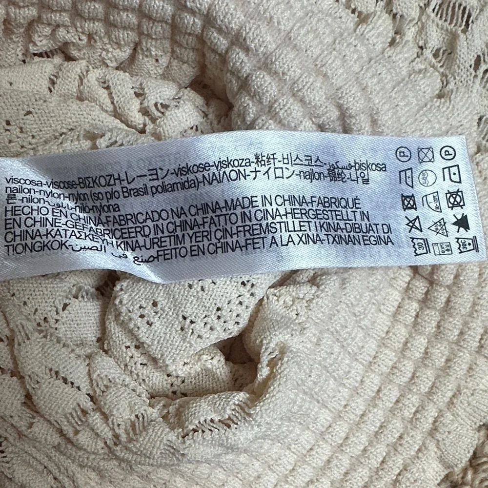Zara Ivory Lace Knit Blouse